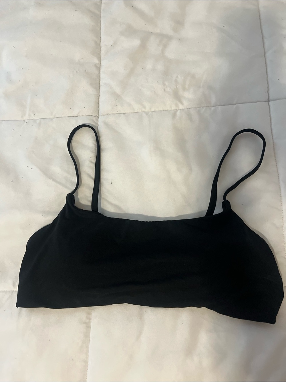 Athleta Black Adjustable-Strap Swim Top